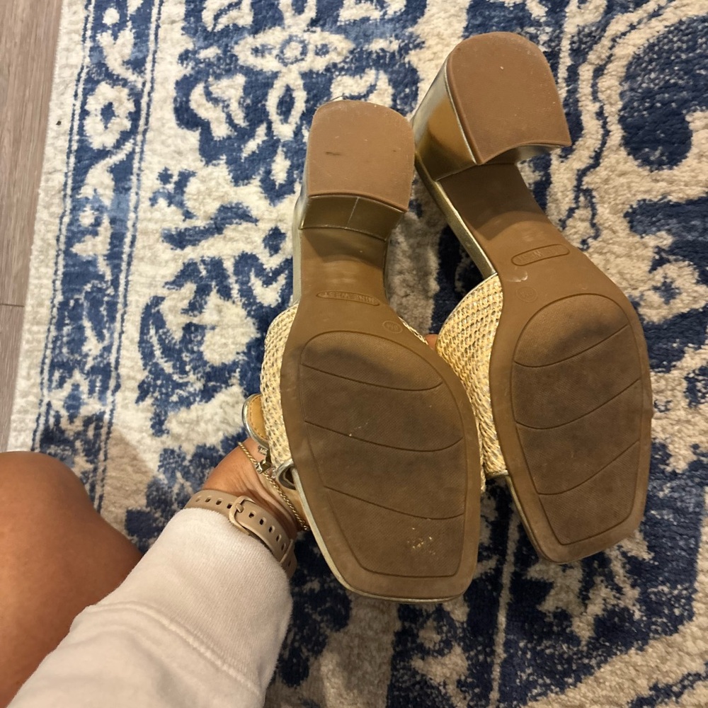 Nine West Gold Embellished Mules - Picture 4 of 4